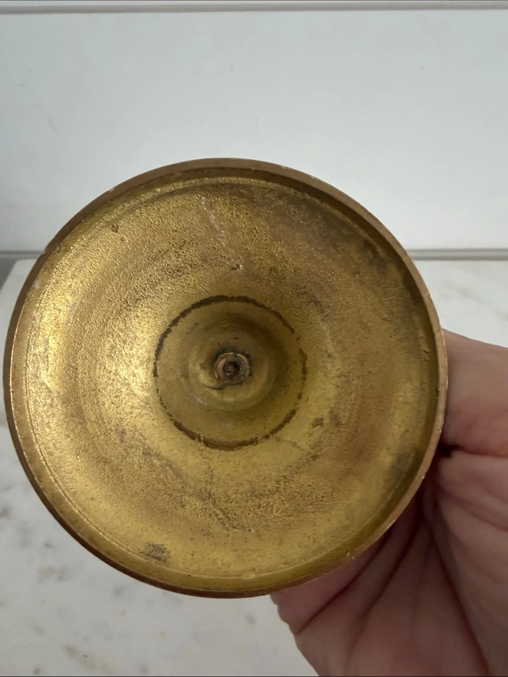 Vintage Brass Candle Holder Scrolls 6.5 inch